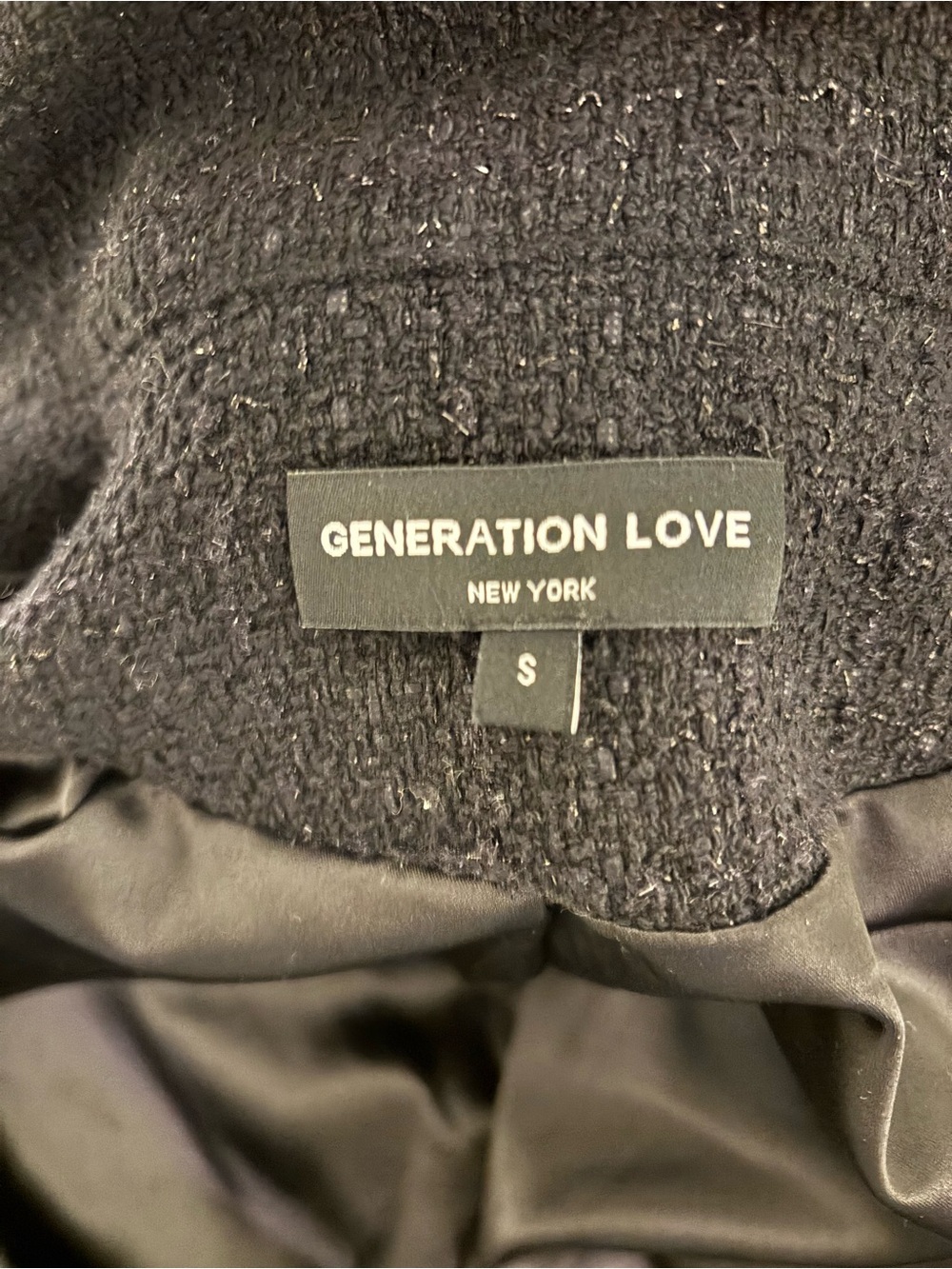 🖤 Generation Love New York Black Tweed Trucker Jacket 🖤 - Picture 7 of 7